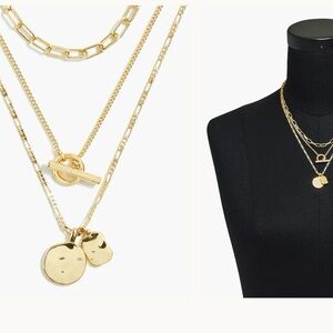 J. Crew Three- Layer Gold Necklace NWOT